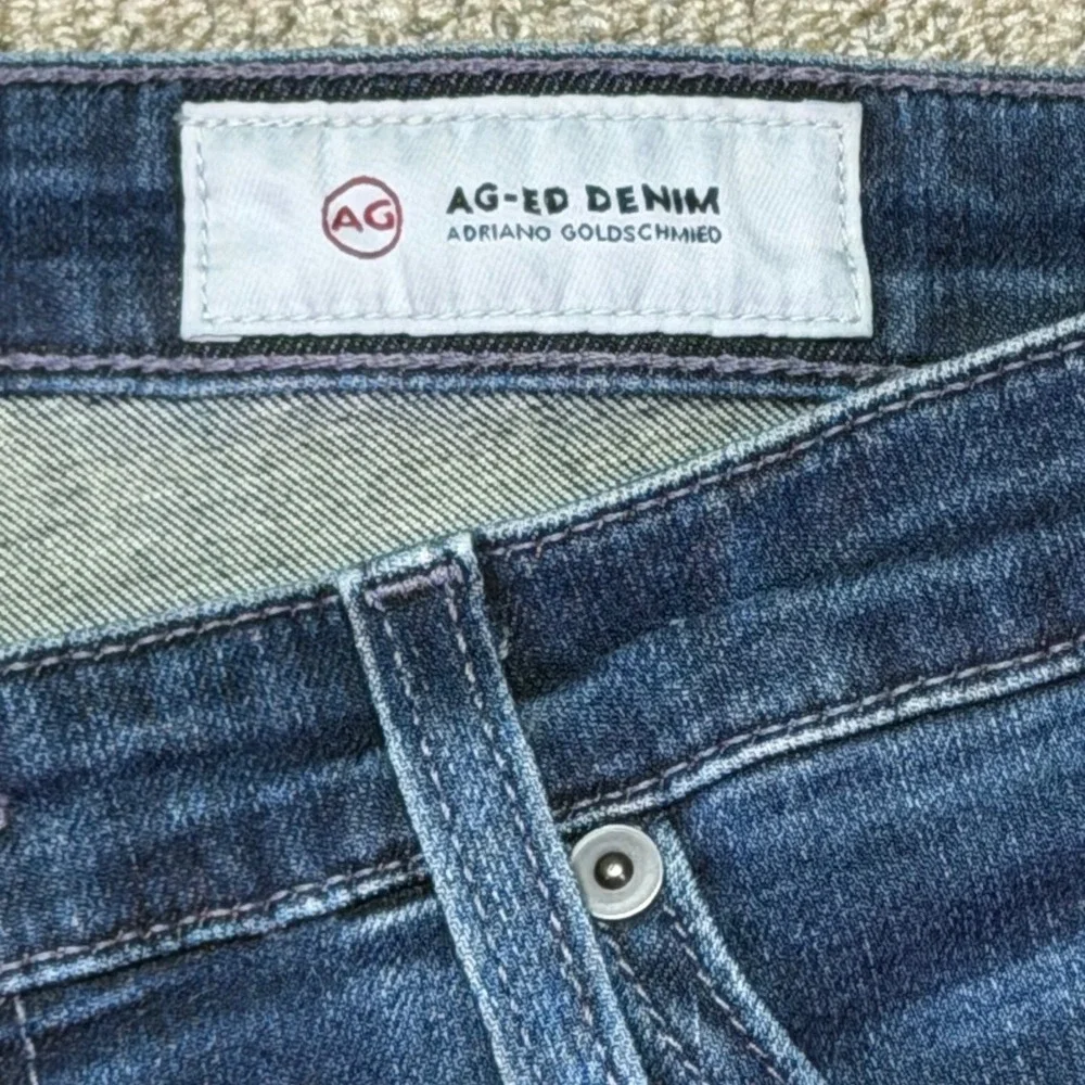 AG Adriano Goldschmied The Prima Crop Mid-Rise Cigarette Jeans Womens 28 Blue
